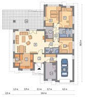 Проект очаровательного одноэтажного дома
