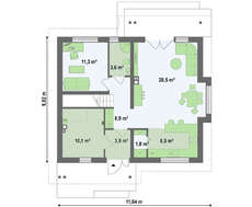 Удобный коттедж с кабинетом на 1-ом этаже