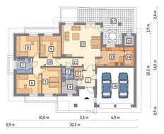 Жилой дом с гаражом на 2 авто