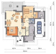 Проект изящного дома на 2 этажа