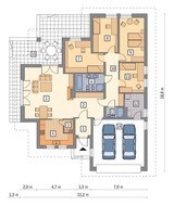 Проект симпатичного одноэтажного коттеджа