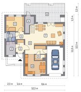 Проект стильного коттеджа с мансардой