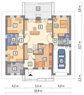 Проект просторного дома с кирпичным орнаментом
