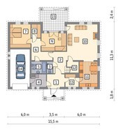 Проект особняка в классическом стиле с гаражом