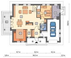 Проект особняка в классическом стиле с колоннами