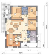 Проект величавого одноэтажного особняка