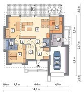 Проект красивого дома в бело-сером цвете