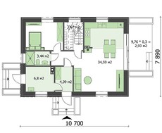 Проект небольшого двухэтажного дома