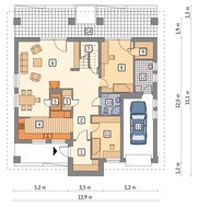 Жилой дом подобный замку на два этажа