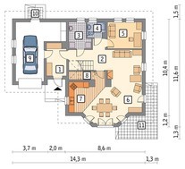 Проект представительской усадьбы сложной формы