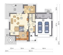 Проект яркого жилого дома