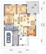 Проект стильного одноэтажного дома
