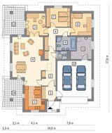 Проект аккуратного коттеджа с деревянными архитектурными элементами
