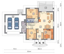 Проект красивого дома под шоколадной крышей