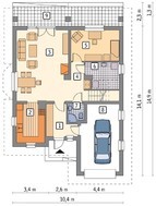 Проект чудесного двухэтажного дома с колоннами