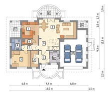 Особняк с полукруглыми балконами