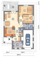 Проект изящного дома декорированного натуральным камнем