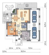 Проект двухэтажного коттеджа на 4 спальни
