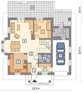 Проект красивого дома под великолепной крышей