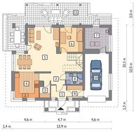 Светлый коттедж в деревянным декором