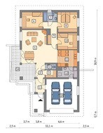 Проект одноэтажного дома с колоннами