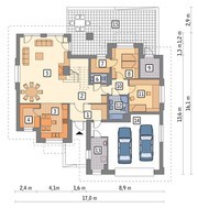 Проект двухэтажного дома сложной формы