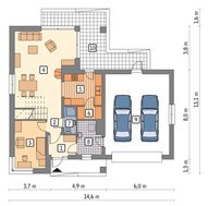Проект изящного светлого дома