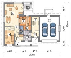 Проект двухэтажного дома с красивым декором