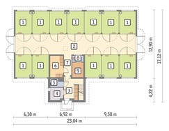 Проект конюшни с комнатой для обслуживающего персонала