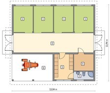 Проект конюшни с навесом