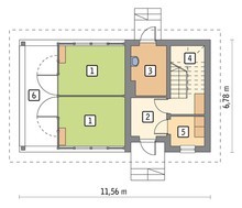 Проект конюшни с жилым помещением на втором этаже