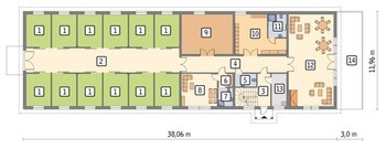 Проект двухэтажной конюшни с жилыми апартаментами