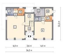 Проект двухэтажного здания с торговыми залами