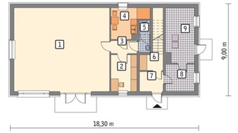 Современный проект универсального двухэтажного здания