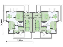 Просторный коттедж на две семьи в традиционном стиле