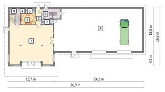 Проект современного здания универсального назначения