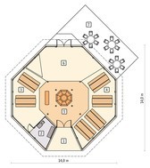 Проект здания торгового комплекса сложной формы