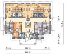 Проект многоквартирного двухэтажного пансионата