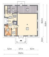 Проект торгового комплекса с жилыми апартаментами на втором этаже