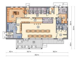 Проект современного здания общественного питания