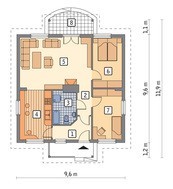 Проект красивого одноэтажного дома под четырехскатной крышей