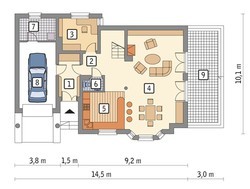 Проект праздничного жилого дома интересной планировки