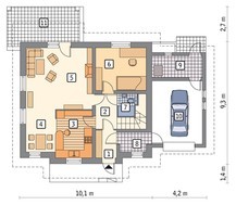 Проект двухэтажного жилого дома в благородной расцветке