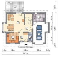 Проект красивого жилого дома на два балкона