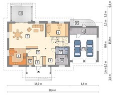 Проект красиво декорированного жилого дома