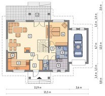 Привлекательный жилой дом в серо-коричневых тонах