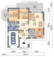 Стильный жилой дом с чердаком