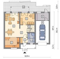 Проект яркого жилого дома на 5 спален