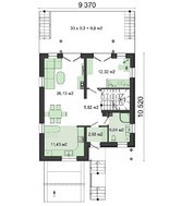 Проект видного двухэтажного дома с цокольным этажом