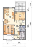 Проект красивого жилого дома под двухскатной крышей